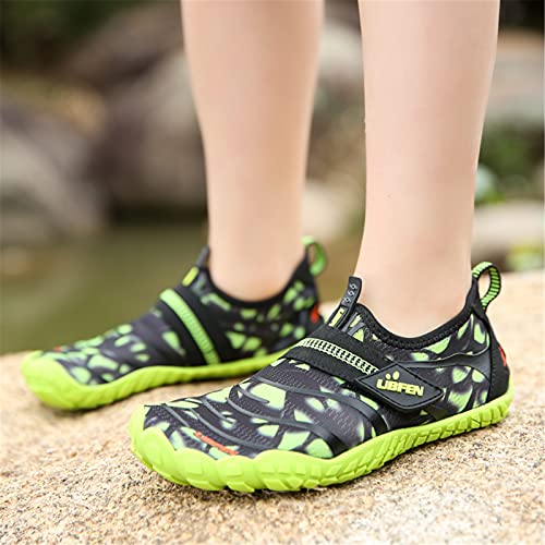 Kids Water Shoes - Quick-Dry Aqua Socks for Big Kid - Green
