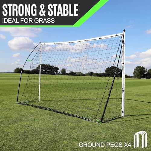 Portable Soccer Goal 12x6ft - Quick Setup & Weatherproof