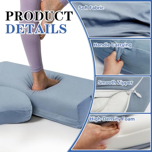 Set of 2 Yoga Bolster Pillows for Meditation & Support