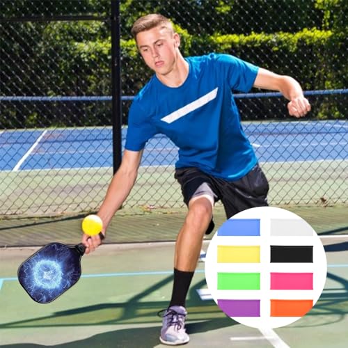 16 PCS Pickleball Paddle Grip Bands - Unpatterned Silicone Rings