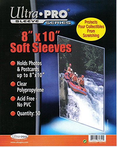 Archival-Grade Card Sleeves for 8" x 10" Photos - 50 Pack