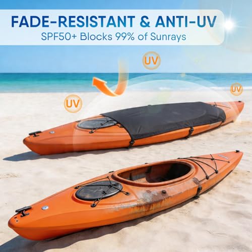 Waterproof Kayak Cockpit Cover 44x28 Inch UV-Resistant Dustproof Protector