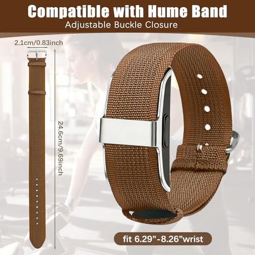 Adjustable Nylon Loop Sport Wristband for Fitness Tracker - Brown