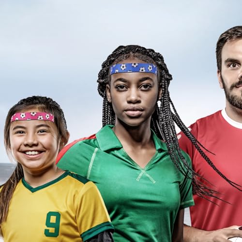 Adjustable Non-Slip Soccer Headbands - 5 Colors Set