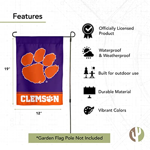 Clemson University Garden Flag - 12x18 in Double-Sided Design A