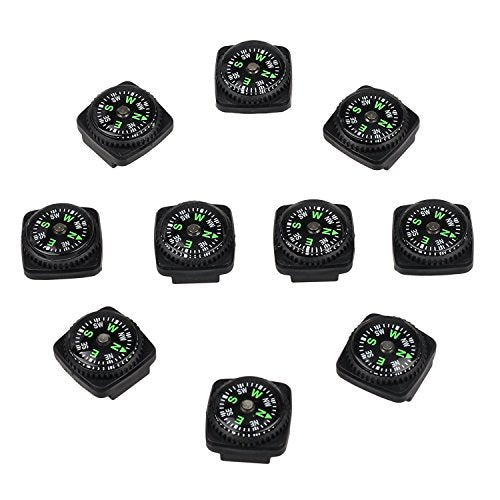 Liquid Filled Button Compass - Durable Hard Shell Design, Pack of 10