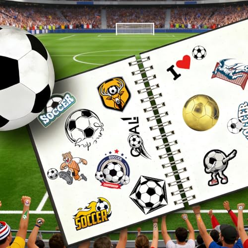 200 Soccer Stickers - Waterproof Decals for Water Bottles, Laptops, & More