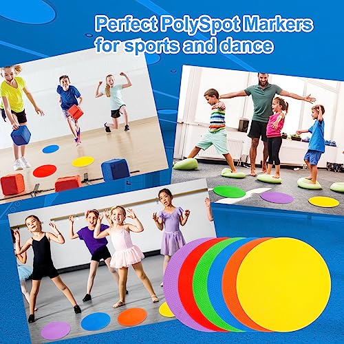 9-Inch Spot Markers Flat Field Cones - 12 Pack for Agility Training