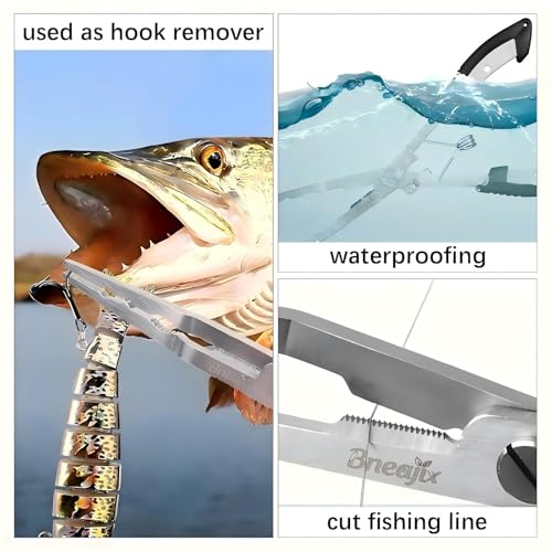 Professional 8.4 Inch Fishing Plier with Safety Lock & Lanyard