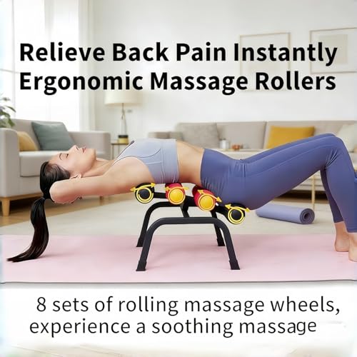 Mini Inversion Table with 8 Massage Rollers - 400LBS Capacity