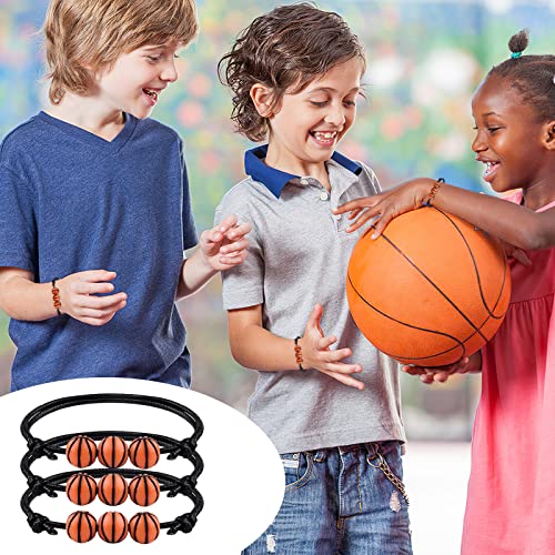 Basketball Bracelets - 24 Pcs Adjustable Sports Theme for Kids