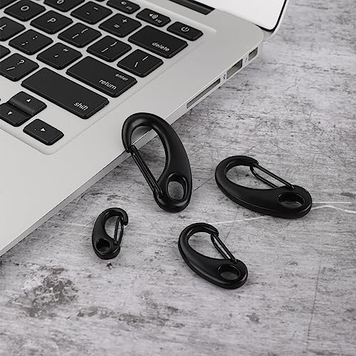 12 Pack Carabiner Clips - 1.23 Inch Spring Snap Hook Buckles