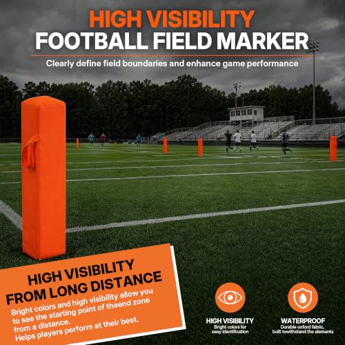 Weighted Football Pylons - 17.7" Orange Field Markers