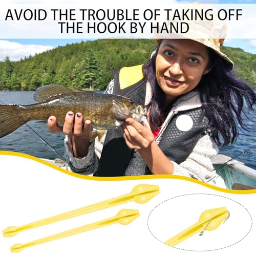 Fishing Hook Remover Tool - Lightweight Plastic, Yellow, 7.09 x 0.87"