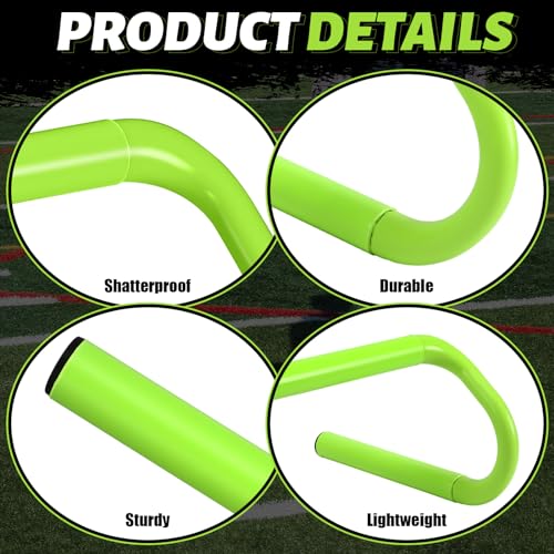 Speed Agility Training Hurdles - 10 Pcs Detachable 6 Inch Green