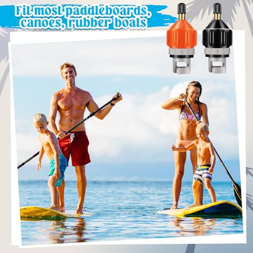 Shappy 2 Pcs SUP Air Pump Adapter for Paddle Board Inflator - Black & Orange