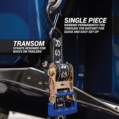 Aerofast 3,300lb Transom Boat Trailer Straps (Pair) - 1.5