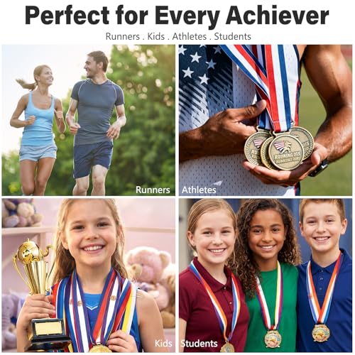 Wall Mount Medal Holder Rack - 15x5.9 Inch for 50+ Medals, Black