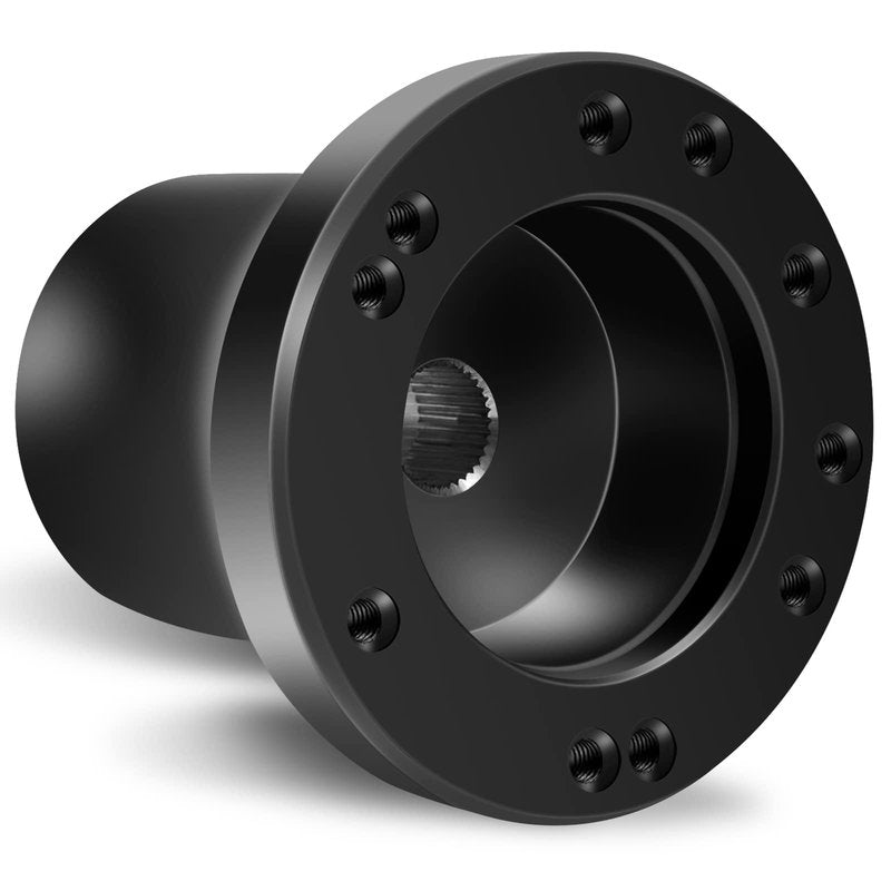 QYMOPAY Golf Cart Steering Wheel Adapter for EZGO TXT & RXV with 5-6 Holes Steering Wheel (Black Golf Cart Adapter for EZGO)