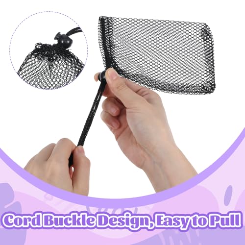 10 Pcs Small Mesh Drawstring Bags - Nylon Storage Bags for Organizing