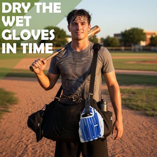 Adjustable Baseball Glove Clip for Hanging Bags - Black