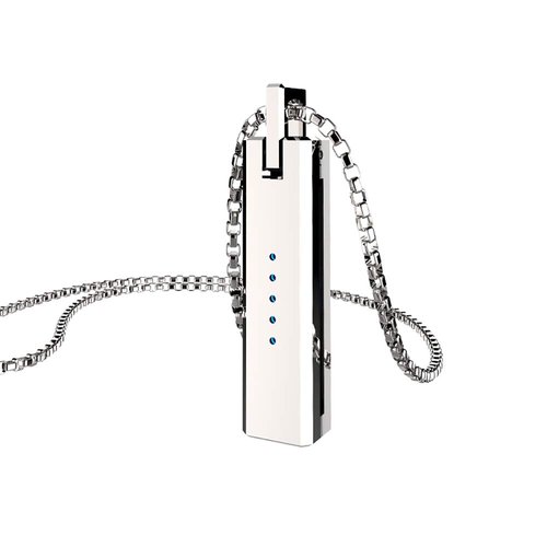 MIJOBS Necklace Compatible with Fitbit Flex 2 Band Stainless Steel Pendant Metal Accessory