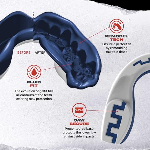 SAFEJAWZ Adult American Flag Mouth Guard Dual Layer Protective Sport Gear