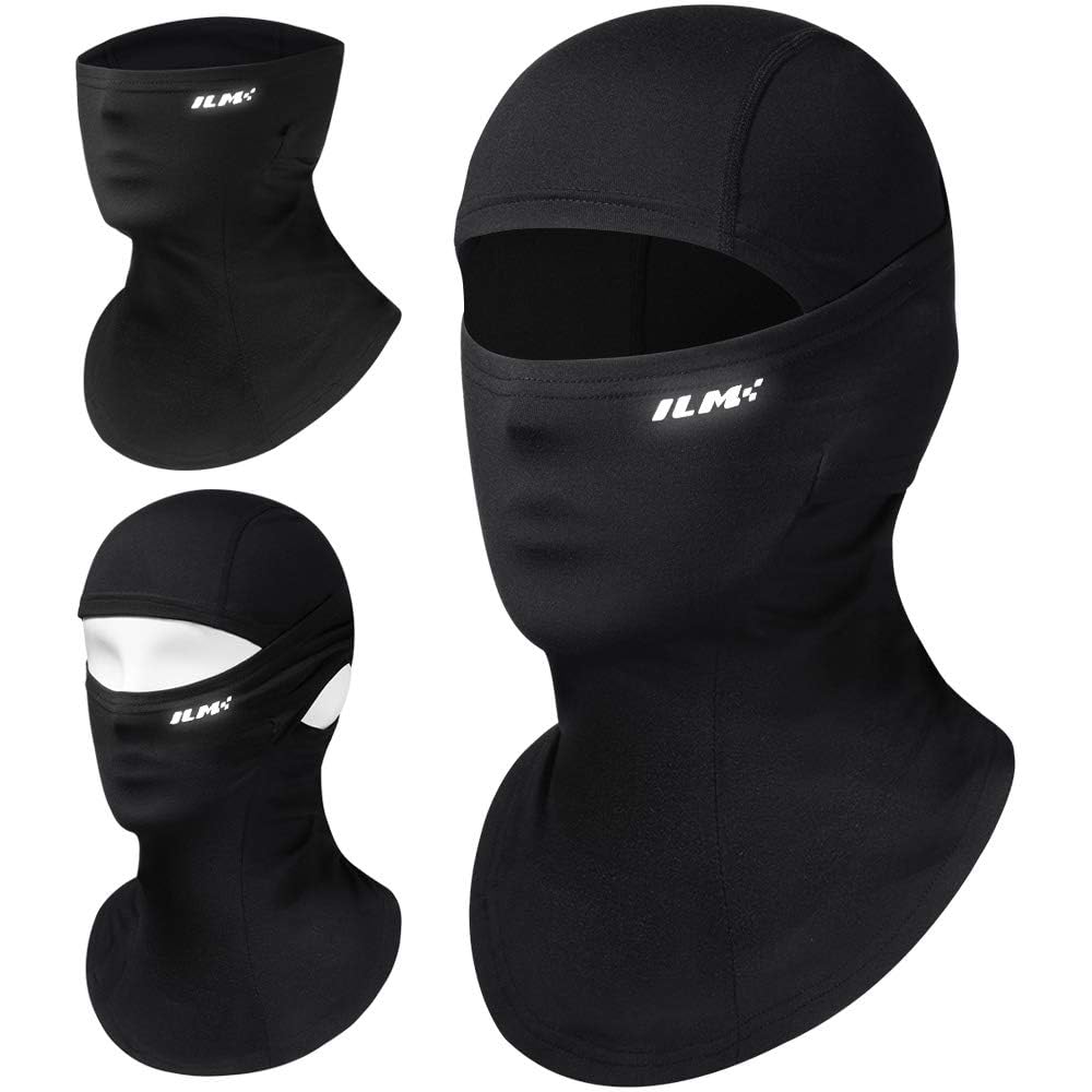 ILM Adult Motorcycle Balaclava Face Mask for Ski Model FM01A Men Women Black