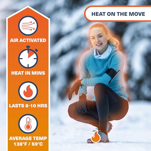 Bramble Adhesive Toe Warmers 40 Pairs - Long-Lasting Cold Weather Foot Heating