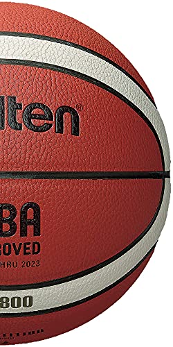 Molten 7-Inch FIBA Approved Basketball 12-Panel 2-Tone Orange/Cream - 6 Pack