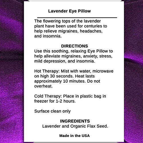 Amethyst Lavender Silk Eye Pillow for Meditation & Relaxation - Blissful Being