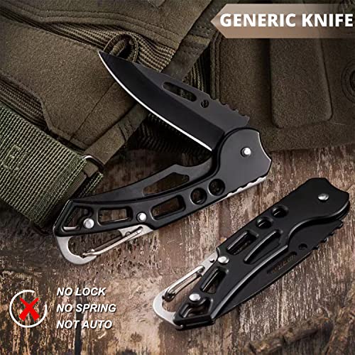 Small EDC Folding Pocket Knife - Stainless Steel Keychain Box Cutter