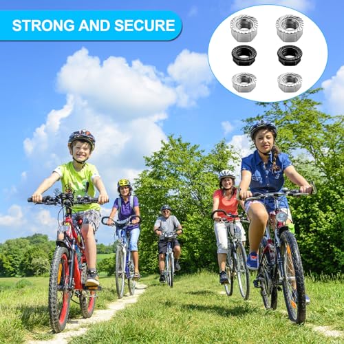 24PCS Bicycle Nuts and Washers Set - M8, M9.5, M10 Sizes