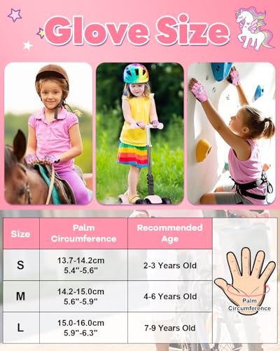 Kids Fingerless Bike Gloves - Pink, Small (2-3 Years) with Cushion