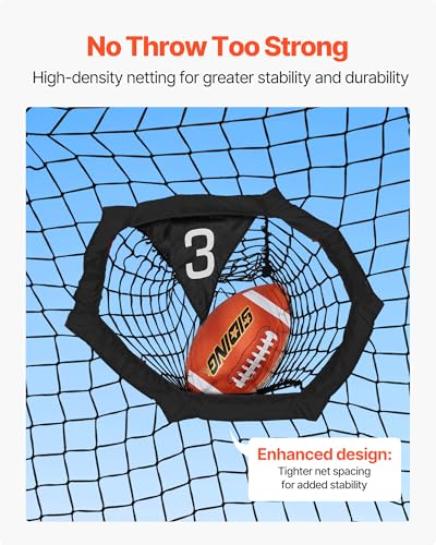 6x6 ft Football Passing Net with Targets, Durable Training Equipment for QB Accuracy