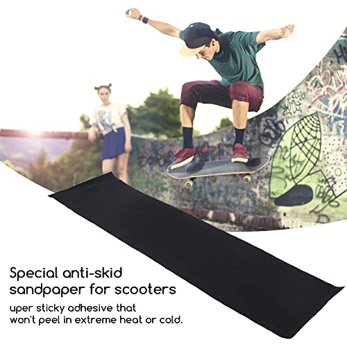 Anti-Slip Grip Tape for Skateboards - Waterproof, 9 x 33 in, Black