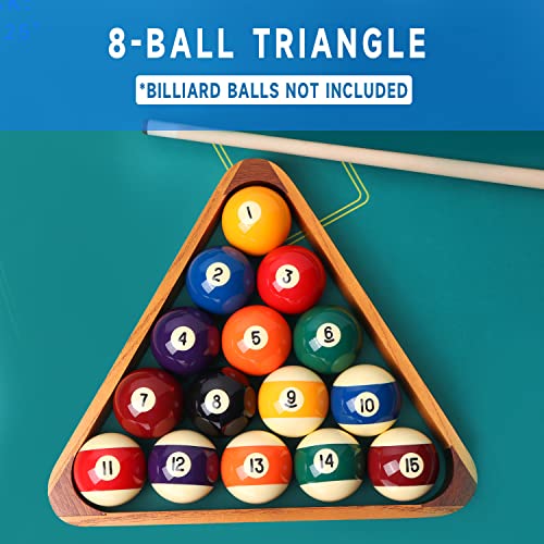 Solid Wood Pool Ball Rack - 2-Tone Oak 8-Ball Triangle