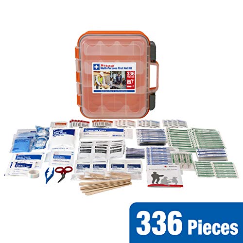24/7 First Aid OSHA Compliant 336-Piece Emergency First Aid Kit, 100-Person, Plastic Case, 1 Pack