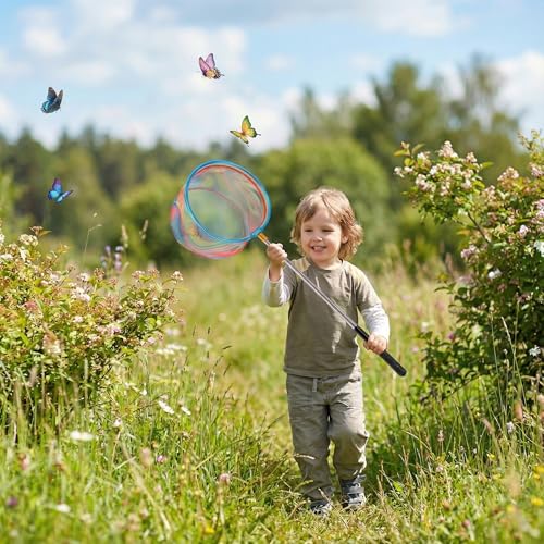 Kids Telescopic Fishing Net with Insect Catcher - Lightweight, Extendable from 26 to 67.5 Inches