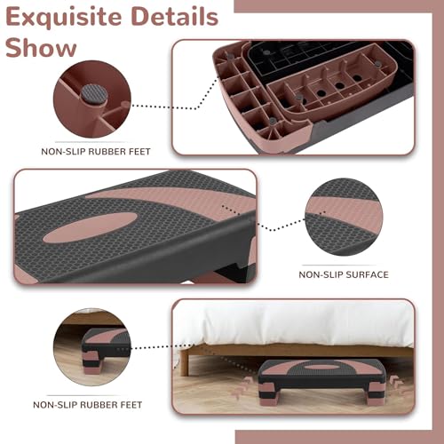 31" Aerobic Step Platform - Adjustable Height, Pearly Pink