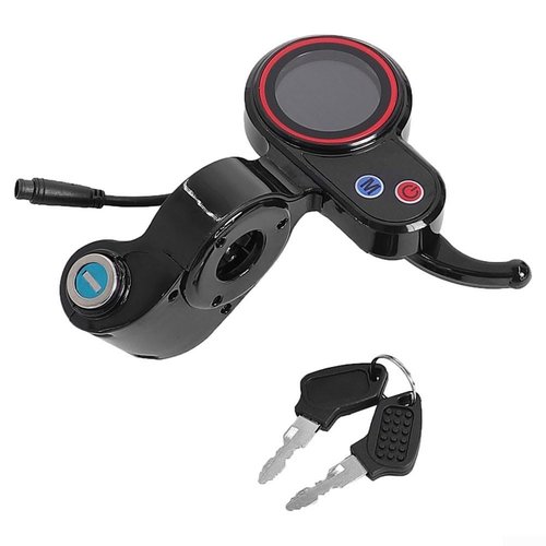 Electric Scooter LCD Display Meter - 22.2mm LH-100 Thumb Throttle with Waterproof 5P Connector for 24V, 36V, 48V, 60V E-Bikes - Enhance Performance for Hitway H5 Scooters