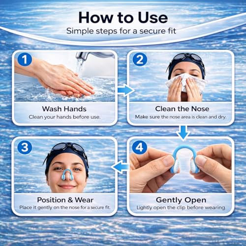 10-Pack Silicone Swimming Nose Clips - Waterproof Swim Plugs - Multi-Color 25