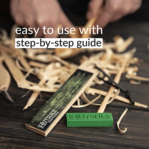 Pocket Knife Strop Kit with Leather Strop & Honing Compound – Razor Sharp Edges