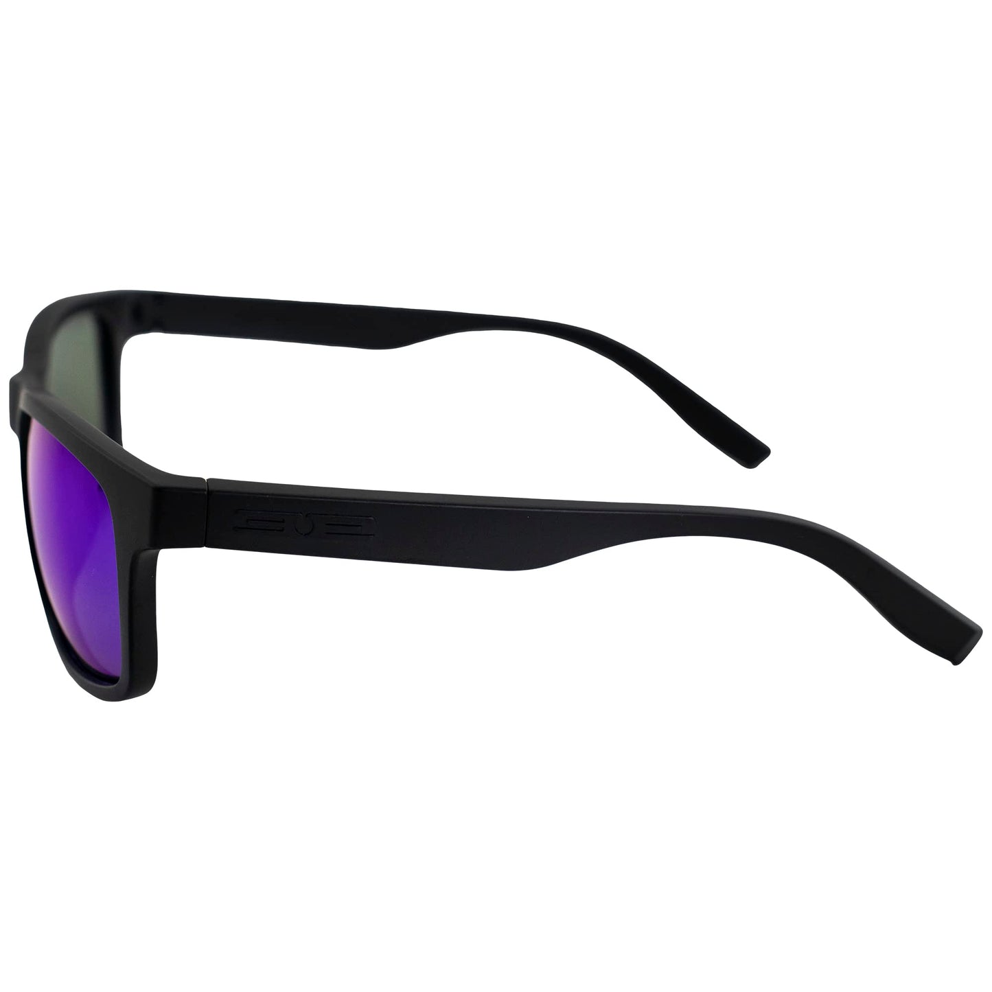 Epoch Eyewear Delta Watersports Fishing Sunglasses 2 Pair Black Frame with Polarized Super-Hydrophobic Blue Mirror & Smoke Lenses
