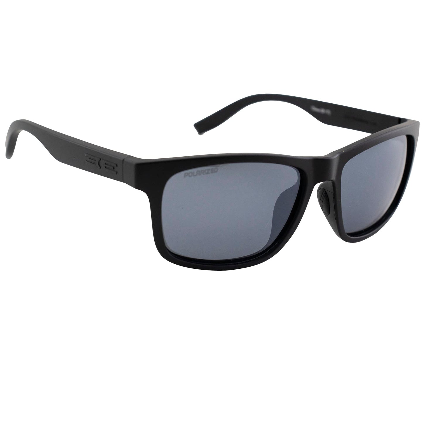 Epoch Eyewear Delta Watersports Fishing Sunglasses 2 Pair Black Frame with Polarized Super-Hydrophobic Blue Mirror & Smoke Lenses