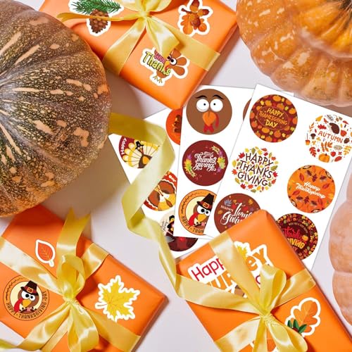 Thanksgiving Turkey Stickers - 300 PCS, 24 Sheets