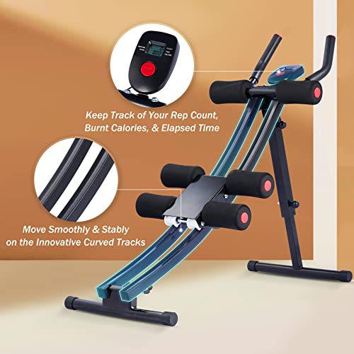Ab Machine for Home Gym - Core Strength Trainer with 4 Intensities