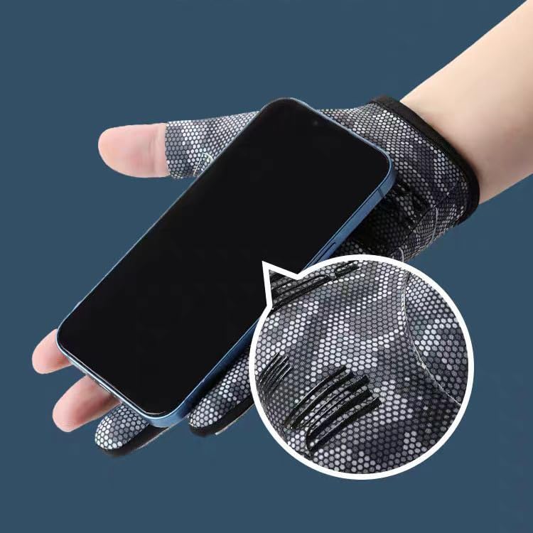 Breathable Workout Gloves for Weightlifting and Exercise - Black Camouflage, M
