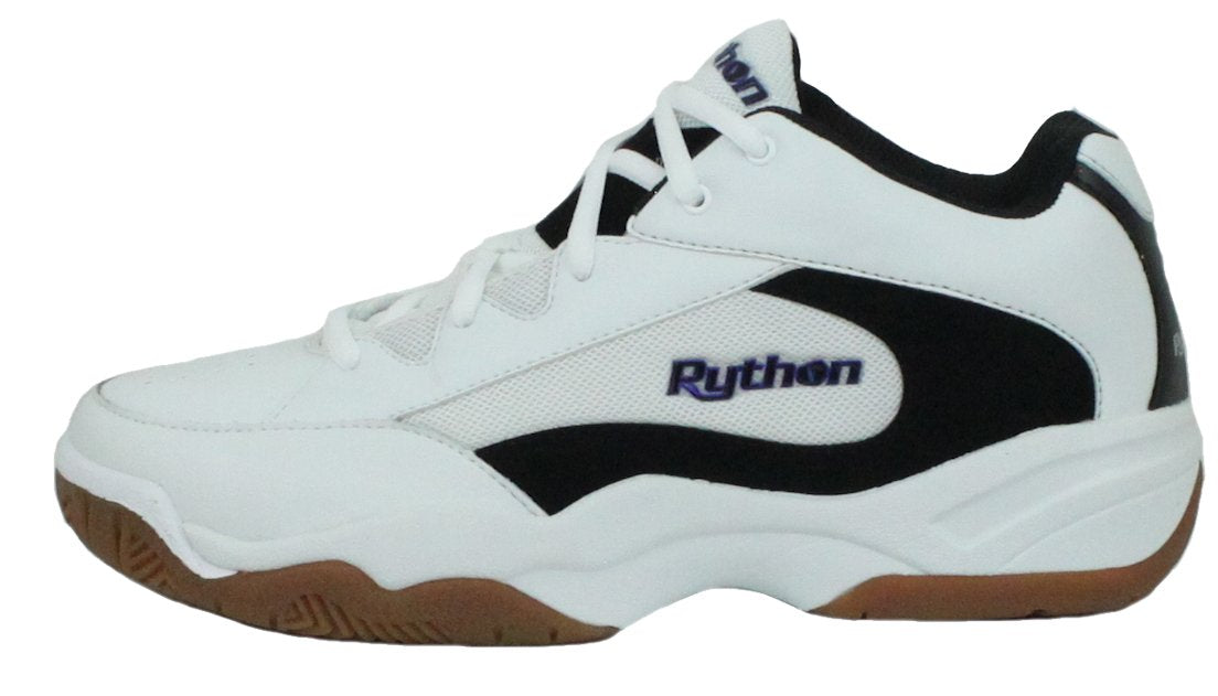 Python Wide (EE) Width Indoor Mid Racquetball (Squash, Indoor Pickleball, Badminton, Volleyball) Shoe (White; Size 10.0)