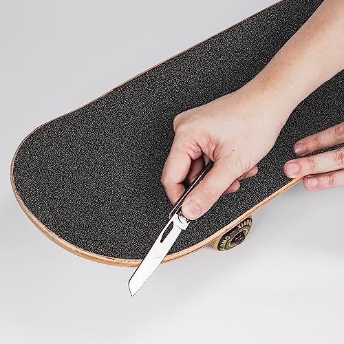 Skateboard Grip Tape 33x9" - Non-Slip Silicone-Carbide Black
